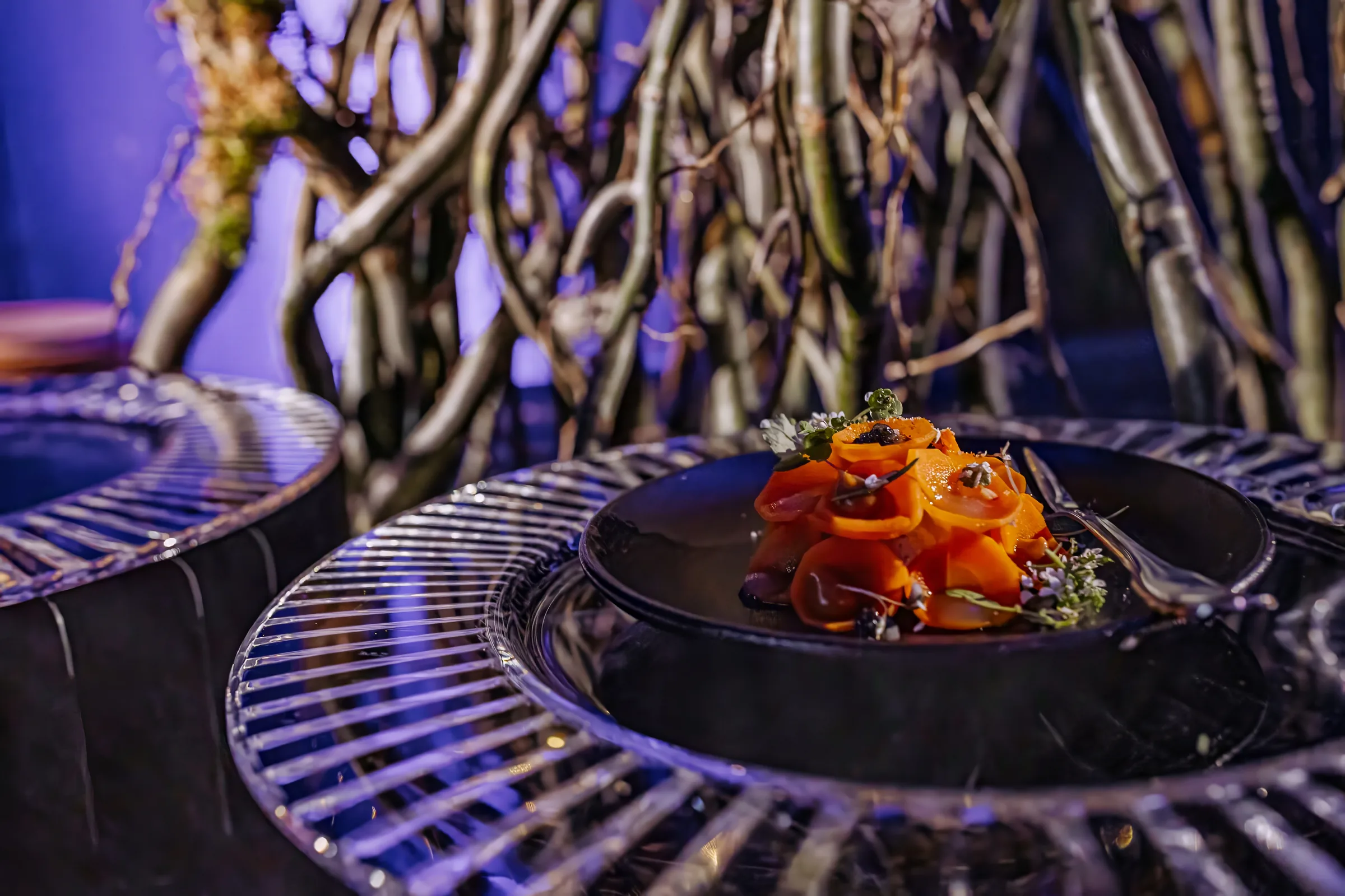 Assiette sur cristal