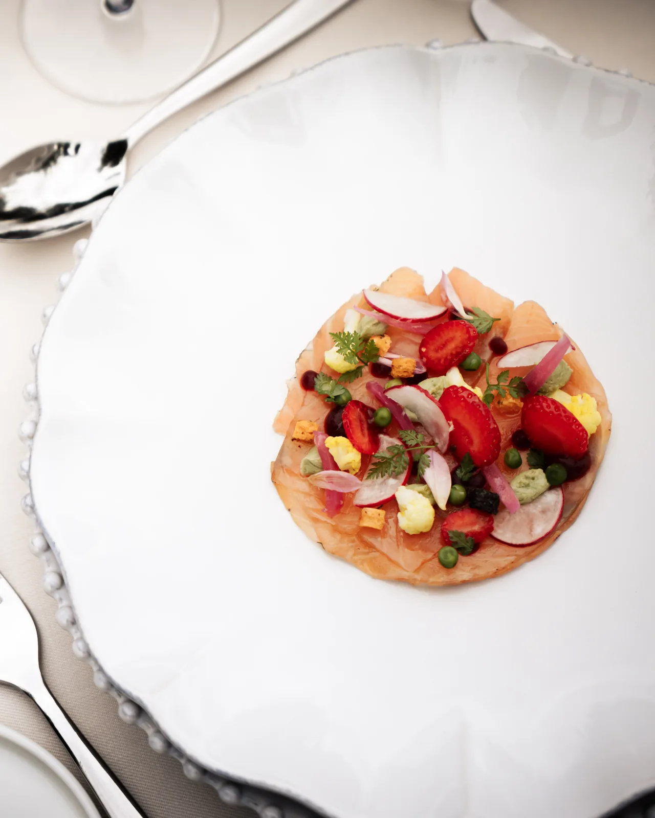 Tartare en rosace