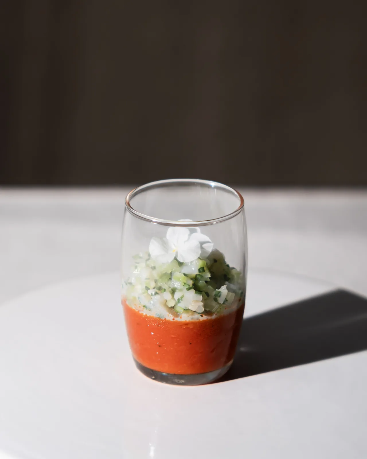 Verrine tomate et concombre